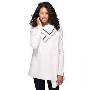 Lululemon savasana Wrap oversized Jacket Brown with slightly tie dye interior 6